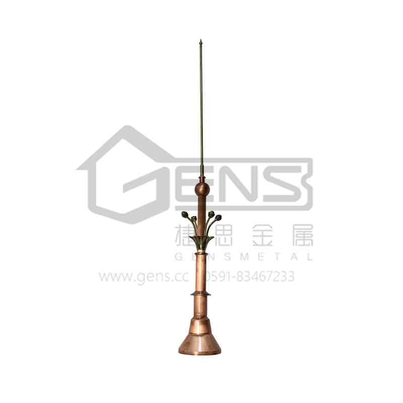 铜尖顶 塔尖 铜避雷针 GBGLR01016