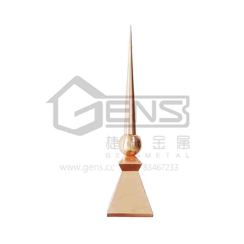 铜尖顶 塔尖 铜避雷针 GBGLR01020
